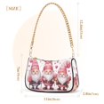 thumbnail image 3 of Gnomes PinkWomen Small Shoulder Bag Crossbody Tote Hobo Bags Purse Clutch Handbags with Chain Strap for Women, 3 of 7