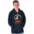 thumbnail image 3 of Popeye Wimpy OG Slacker Funny Retro Zip Up Hoodie Men's Women's Brisco Brands S, 3 of 6