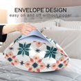 thumbnail image 4 of Yayeee Pillowcase Standard Size Set of 2 Satin Wrinkle Resistant Envelope Pillow Case, Flowers Geometric Pattern, 4 of 8
