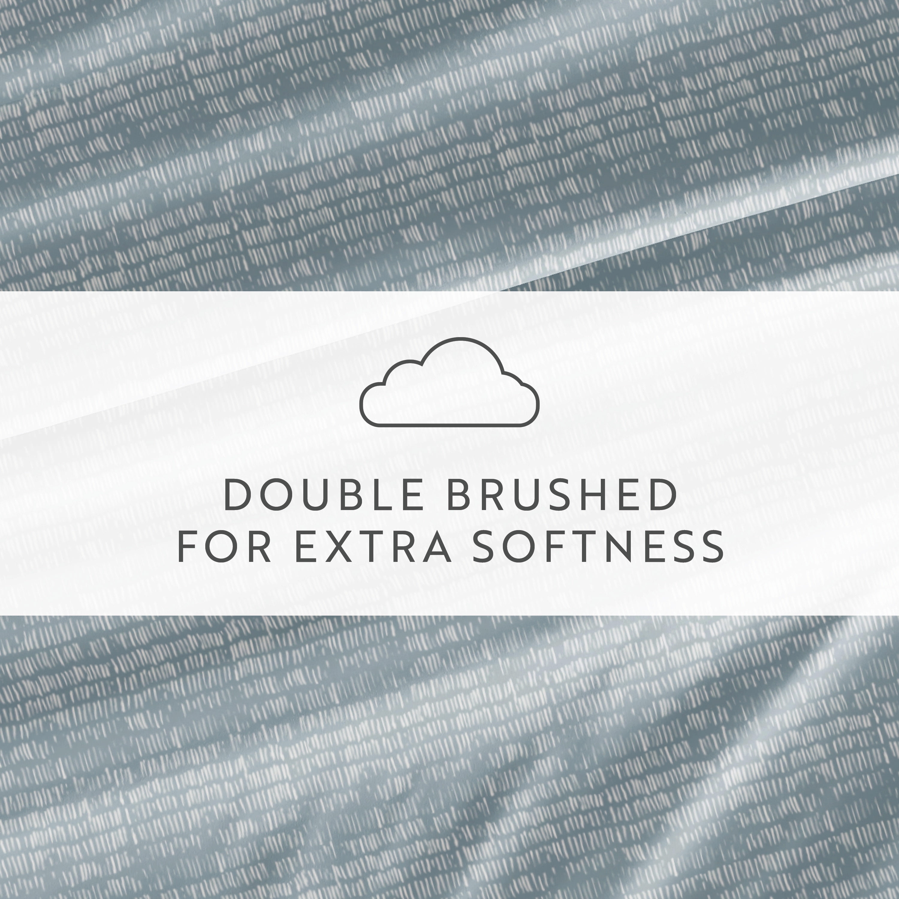 Noble Linens 4 Piece Pattern Microfiber Bed Sheets Set, Dashed Lines Light Blue , King