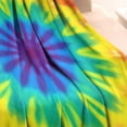thumbnail image 3 of Rainbow Tie Dye Mandala Pattern Blanket,Comfortable Soft Flannel Throw Blanket,All Season,Warm Lightweight Blankets for Sofa Bed Couch Living Room Chair,30"x40", 3 of 4
