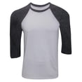 thumbnail image 2 of Canvas - Camiseta con manga 3/4 para hombre - Modelo baseball/Béisbol (Blanco/Azul royal), 2 of 2