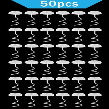 EEEkit 50 Pcs Upholstery Twisty Pins with Clear Heads Twist Pin for Holds Bedskirts, Slip Covers, Drapes and Other Fabric and Materials Securely in Place for Sewing and Home Decor