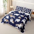 thumbnail image 3 of Homewish Kawaii English Bulldog Quilt Full,Cartoon Pet Theme Full Bedspread Sets,Navy,3pcs, 3 of 7