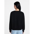 thumbnail image 3 of Scaredy Cat Club Women's Halloween Graphic Crew Pullover, Sizes XXS-XXL, 3 of 5