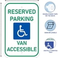 thumbnail image 3 of ADA CENTRAL SIGNS - Handicap Reserve Parking Van Accessible Sign R7-8 - ADA Compliant Digitally Printed Text Wall Signs - Handicap Van Accessible Signs Used for Public Reserved Parking, or Outdoor, 3 of 7