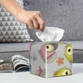 thumbnail image 6 of Sikiie Cartoon Owls Leather Tissue Box Cover Square, tissue box holder, Tissue Box with Bottom Belt-5.2”x5.2”x5.2”, 6 of 7