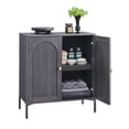 thumbnail image 7 of SinCiDo Wooden Bathroom Floor Cabinet with Adjustable Shelf, Modern Fluted Arched Freestanding Bathroom Storage Cabinet for Bathroom, 7 of 7