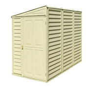 Duramax 4 x 8 SideMate Plastic Storage Shed + Foundation for Garden, Patio and Backyard