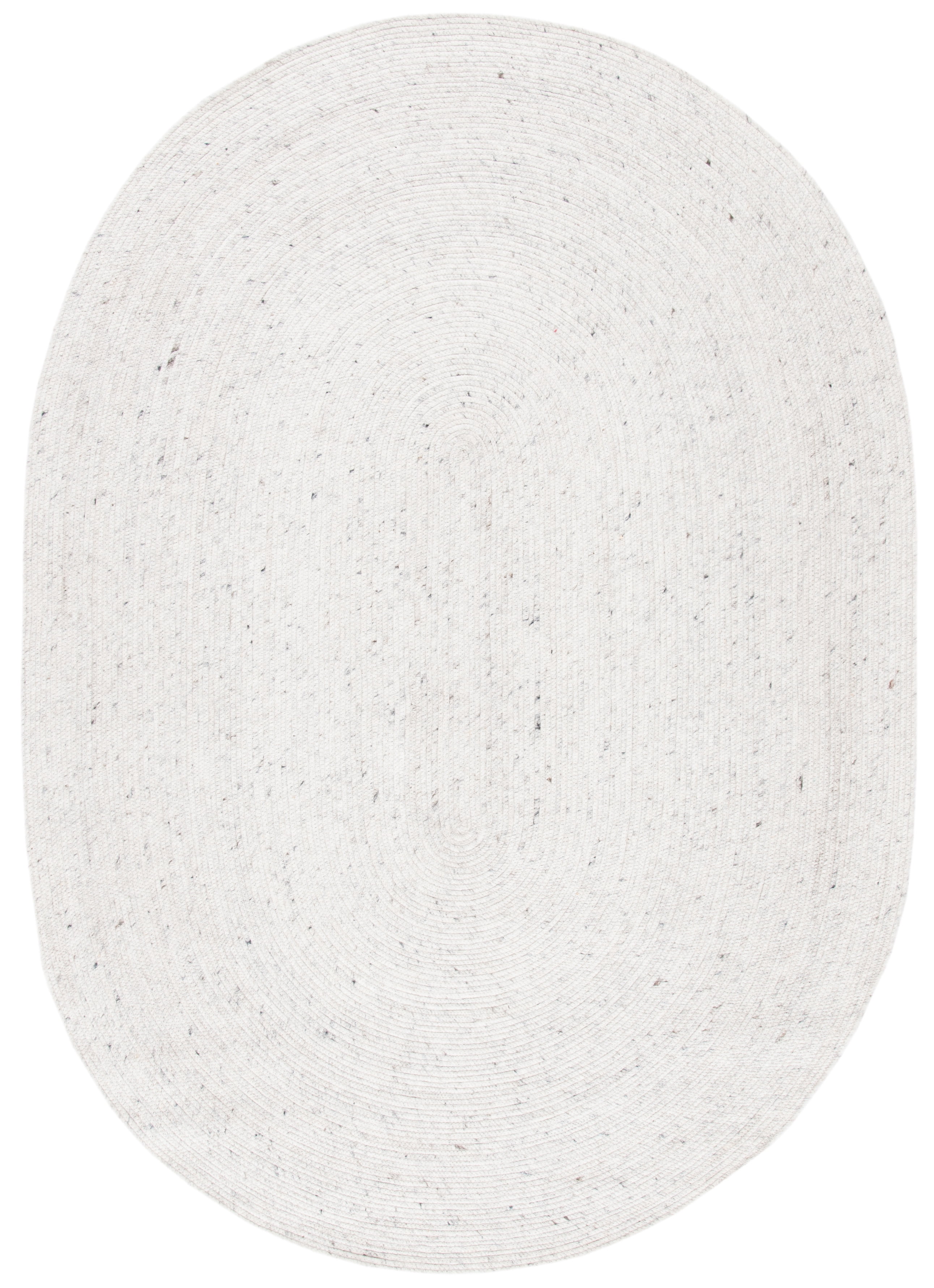 SAFAVIEH Braided Ronan Solid Reversible Area Rug, Light Beige, 8' x 10' Oval