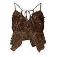 thumbnail image 4 of Camiseta sin espalda para mujer: top sexy de verano con cuello en V y sin tirantes, color liso, tejido elástico, lazo ajustable en la espalda, 4 of 5
