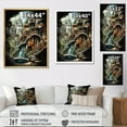 thumbnail image 5 of Designart "Futuristic Cityscape In Animation" Animation Picture Framed Canvas Prints, 5 of 5
