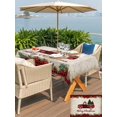 thumbnail image 4 of Outdoor Tablecloth with Umbrella Hole and Zipper, Red Plaid Christmas Rectangle Table Cloth 52x70 Inch Waterproof Tablecloth, Truck Xmas Tree Vintage Winter Picnic Table Cover for Patio Camping, 4 of 7