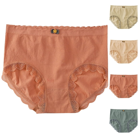 Paiwinds Women's Seamless Mid-Waist Briefs - High Elastic Nylon Spandex Underwear with Cotton Crotch, Hip Lifting & Breathable Alluring Panties, One Size