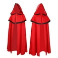 thumbnail image 6 of Penkiiy Cloak with Hood Men Clearance Men Patchwork Hooded Casual Party Retro Gothic Long Cloak Stage Outfit Red Cloak, 6 of 9
