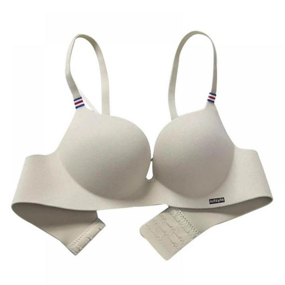 Wuffmeow Explosion Style French British Ice Silk Bra Set One-piece Thick Cup Girls Gathered On The Tray Without Steel Ring Lingerie,Light Green,34A/34B