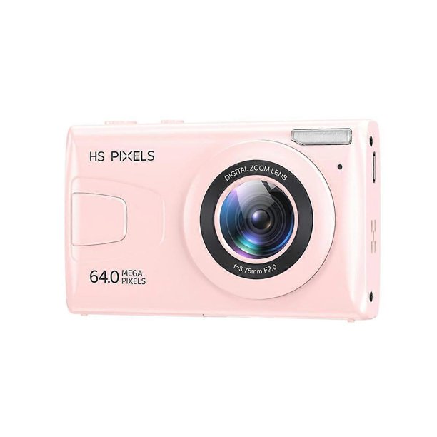 Digital Camera, 4K Children Camera for Photography, 64MP MP3 Player Camera, 2.8Inch IPS Screen, Auto Focus (Pink)