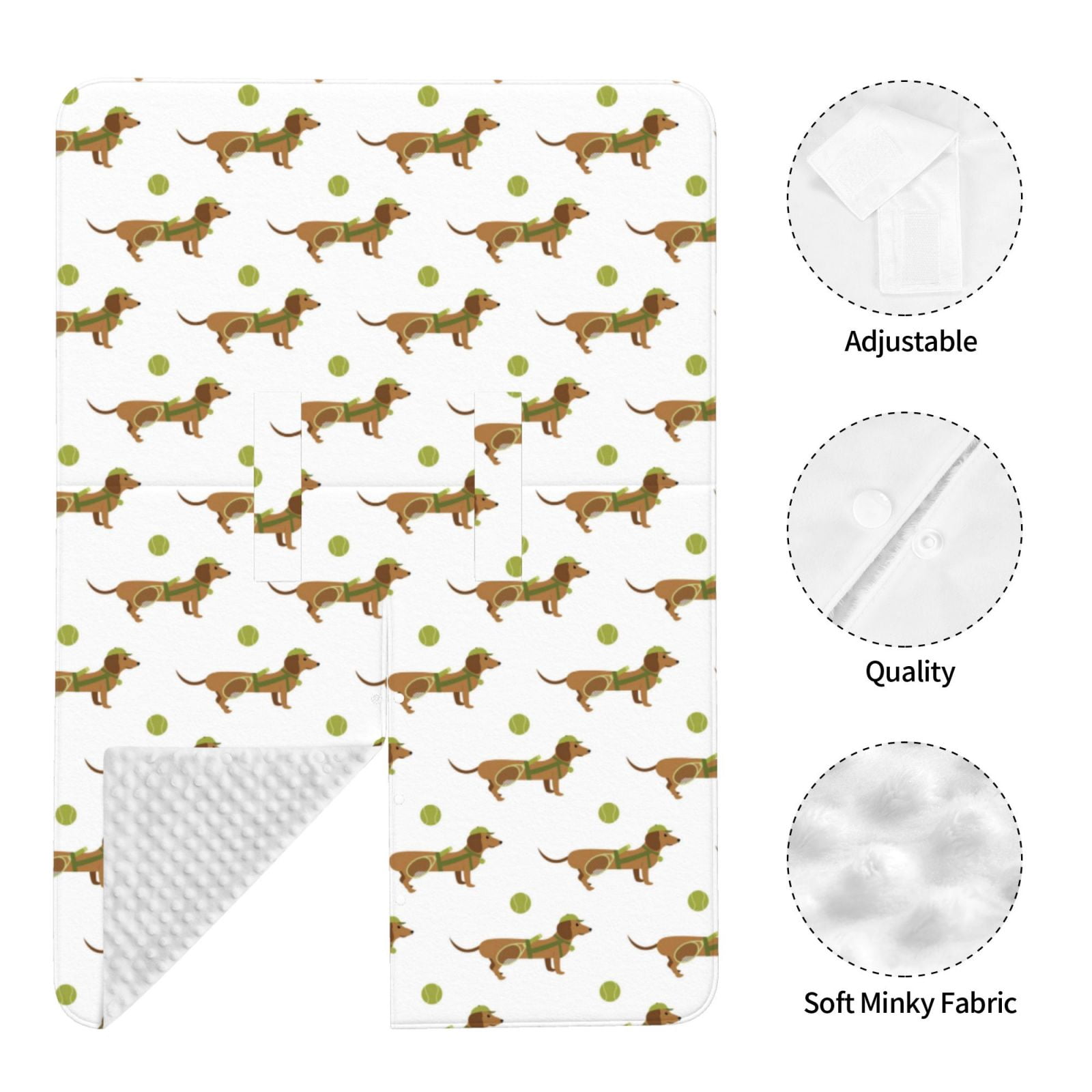 Naloa Dachshund Going To Play Tennis Baby Car Seat Cover, Breathable Baby Carrier Cover, Multiuse Baby Carrier Cover & Nursing Breastfeeding Cover