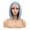 Blue, variant on Short Pink Bob Wig for Women, Straight Synthetic Wig Heat Resistant Colored Wigs for Party Use(Blue,One Size)