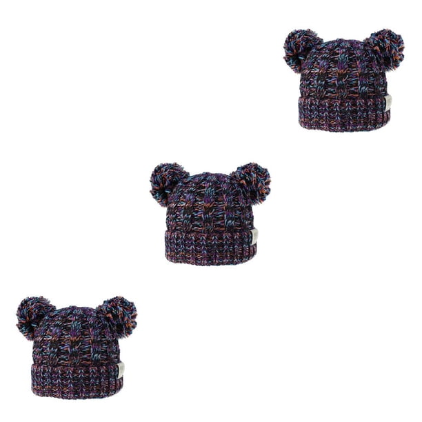 Jumpingount Gorro y esponjoso con bolas de pompones, tocado a la moda, gorros de buena retención de calor, hermoso regalo para niños, naranja, Type1 NO1 Jumpingount CBP255440