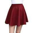 thumbnail image 3 of Made by Johnny Women's Basic Versatile Stretchy Flared Skater Skirt S WINE, 3 of 6