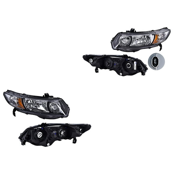 Par de Faros DEPO Civic 2010 A 2011