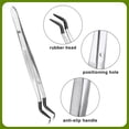 thumbnail image 4 of 4 Pinzas con Puntas de Goma, Pinzas con Punta, Pinzas para Sellos de Acero Inoxidable, Herramientas de Pinzas con Punta Recta, y Curva, 4 of 8