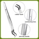 thumbnail image 4 of 4 Pinzas con Puntas de Goma, Pinzas con Punta, Pinzas para Sellos de Acero Inoxidable, Herramientas de Pinzas con Punta Recta, y Curva, 4 of 8
