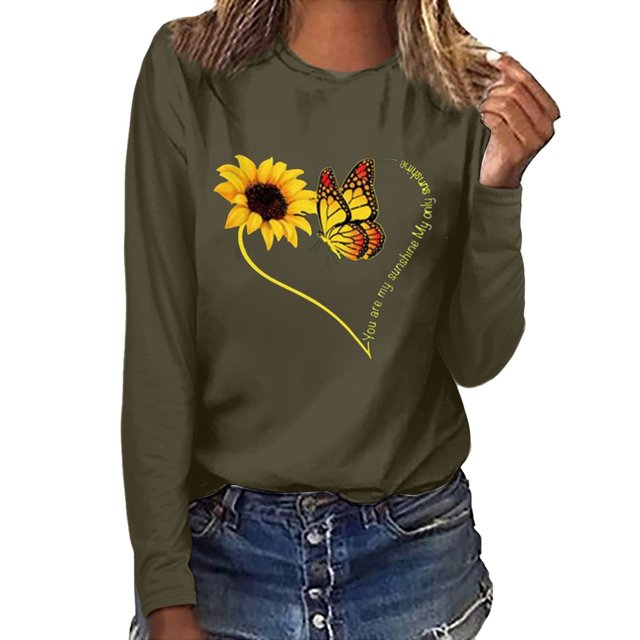 Puntoco Mujer Imprimir Casual Impresión Manga Larga Sudadera Pullover tops Blusa Puntoco Puntoco-1129