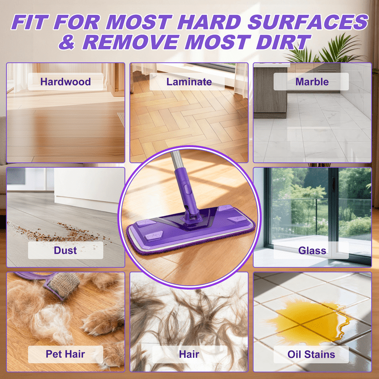 Sugarday Microfiber Wet Flat Mops for Floors photo 6