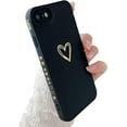 thumbnail image 5 of Compatible with iPhone SE 2022/2020 Case,iPhone 8/7 Case,Cute Plated Love Heart with Full Camera Lens Protection Case Soft Silicone TPU Protective Cover for iPhone 7/8/SE 3/2-Purple, 5 of 8
