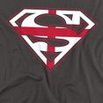thumbnail image 2 of Superman English Shield Women's T Shirt, Charcoal, Small, 2 of 6