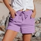thumbnail image 4 of MKLEKYY Pantalones Cortos De Playa Para Mujer, Pantalones Casuales De Pierna Recta Para Mujer, Pantalones Cortos Deportivos Holgados De Cintura Alta, Pantalones Casuales De Moda, 4 of 4