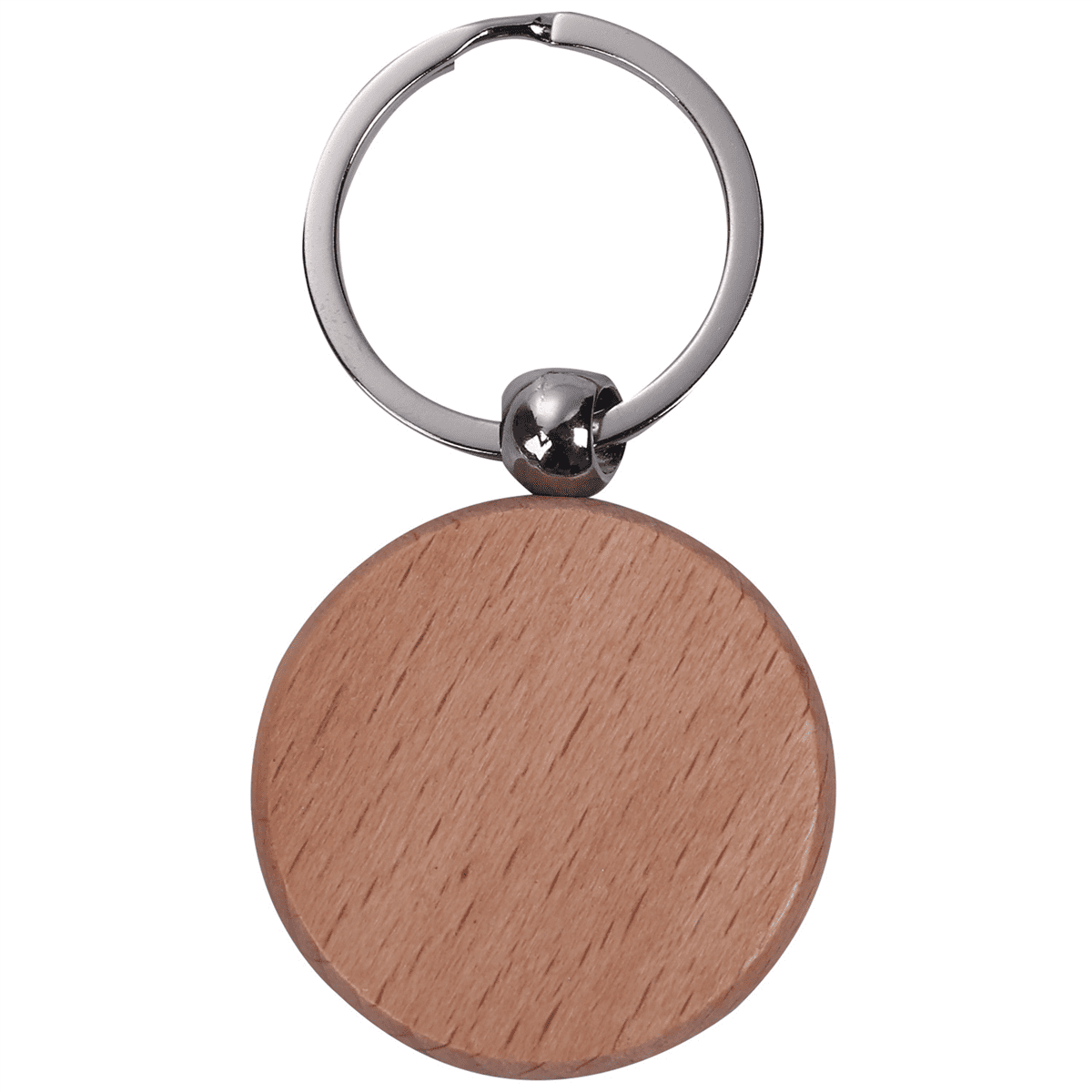 100 Pcs Blank Wood Wooden Keychain DIY Custom Wood Key Chains Key Tags Anti Lost Wood Accessories Gifts (Mixed Design)