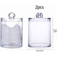 thumbnail image 3 of Estuche de maquillaje acrílico transparente para bolitas de algodón, hisopos y bastoncillos de algodón para baño, tarro para guardar maquillaje, almacenamiento de bolitas de algodón, 3 of 5