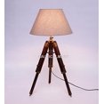 thumbnail image 3 of Nauticalmart Classic Designer Wood and Beige Color Tripod Table LAMP (Shade Not Included), 3 of 3