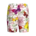 thumbnail image 4 of Picia Butterflies and Vintage Pajama Shorts for Men, Men's Pajama Bottoms, Sleepwear,Short Pajama Pants-Large, 4 of 9