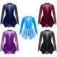 thumbnail image 2 of Kids Girls Figure Skating Dancewear Dress Sparkly Rhinestone Mesh Splice Ballerina Ballet Gymnastics Workout Tulle Tutu Dress, 2 of 5