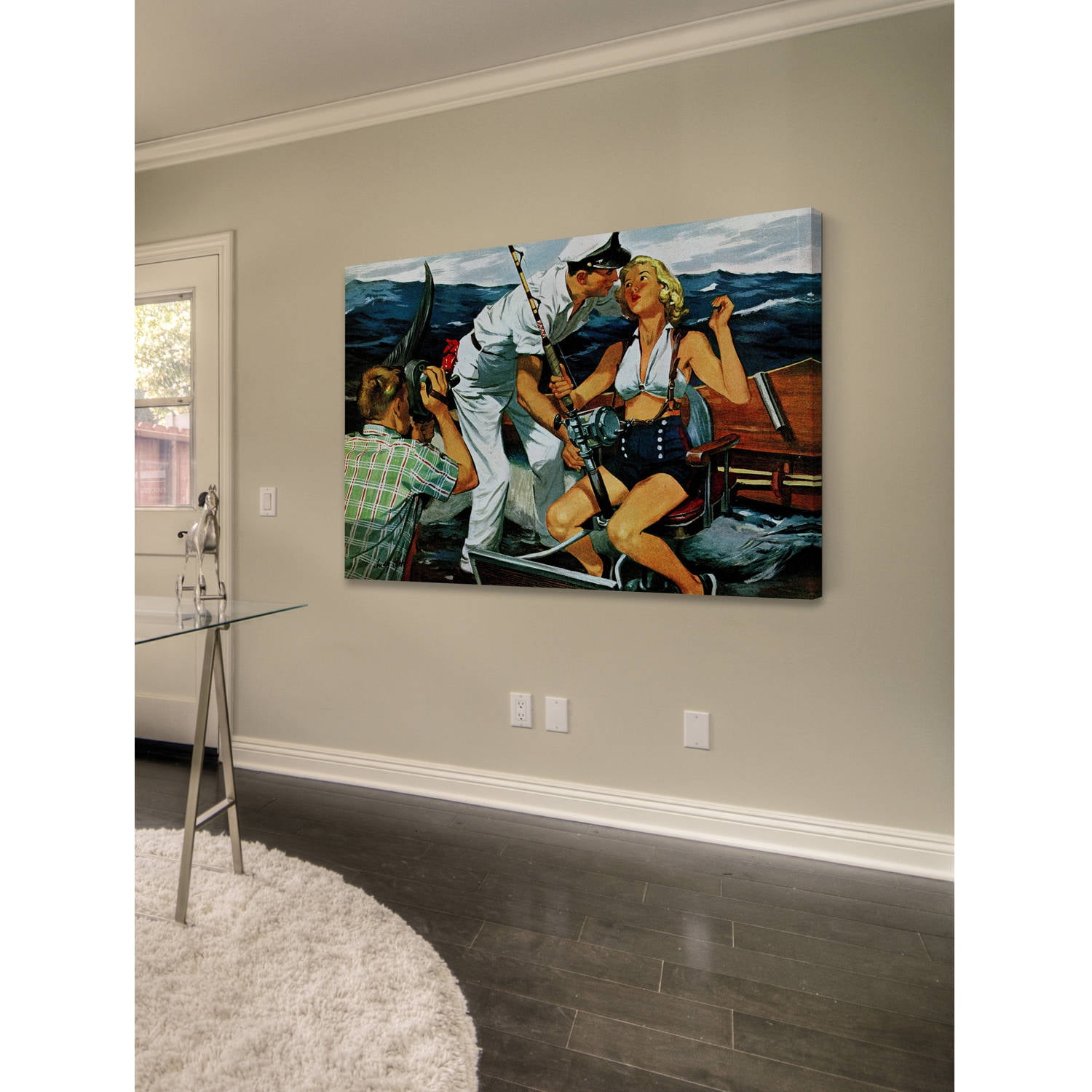 "Stealing a Kiss" Painting Print on Wrapped Canvas