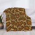 thumbnail image 4 of Throw Blanket for Couch, Classic Snake Print Gold Super Soft Fuzzy Comfy Warm Throw Blanket, Cuteness Lightweight Cozy Plush Flannel Blanket & Throws for Sofa and Bed All Season, 4 of 5