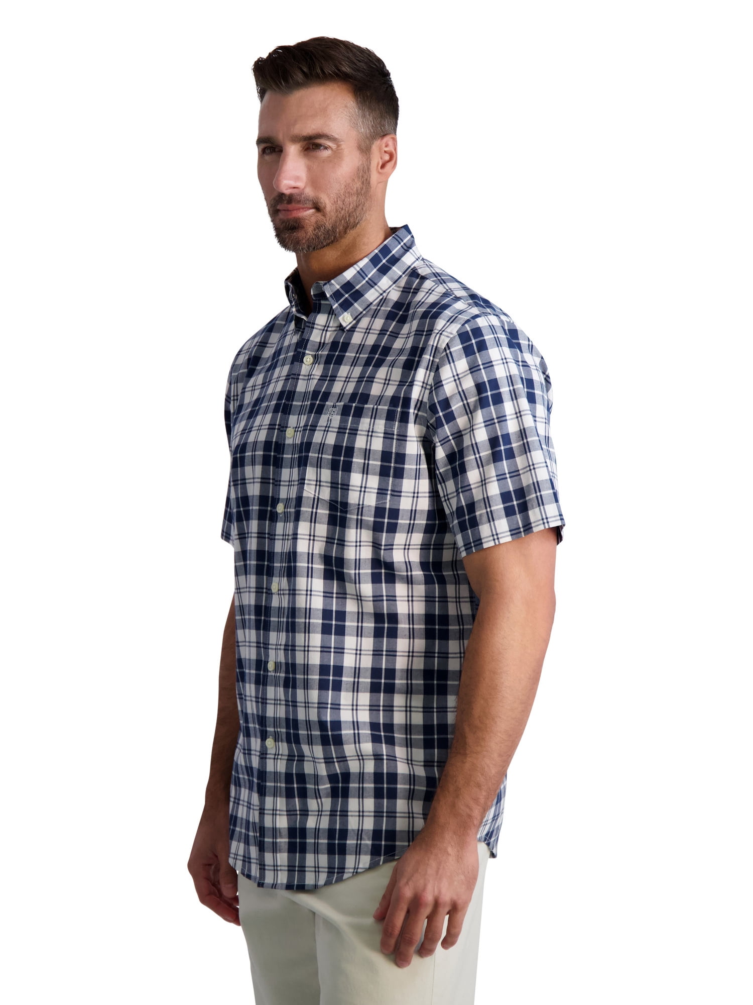 Chaps Men's Short Sleeve Stretch Woven Shirt, Sizes XS-4XB