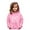 Pink, variant on Kiijoy Big Girl's Graphic Hoodie Heart Print Oversized Hooded Sweatshirt, Sizes 8-9