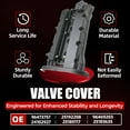 thumbnail image 5 of MITZONE Upgrade Aluminum Engine Valve Cover Kit Compatible with Chevy Aveo LT L4 1.6L Sedan 2005-2011 OE 96473757 25192208 96469203 24102927 25185117 25183635, 5 of 7