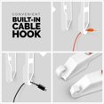 thumbnail image 3 of Support Mural pour Tablette UniCPDD pour iPad Air Mini & Pro, Galaxy Tab Note, Surface & iPhone, Pixel & Plus, Coller sur 3M VHB, Sans Vis, par BrainwaCPDD z (Blanc) Blanc, 3 of 7