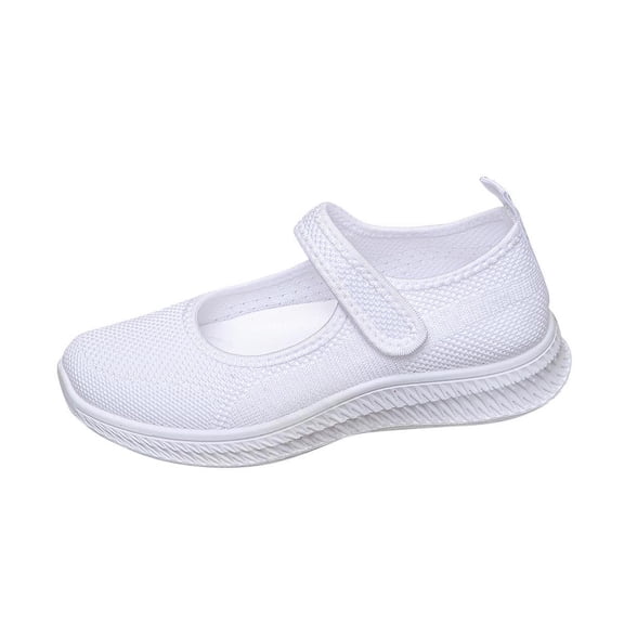 Alkepwun Walking Shoes Women Mesh Breathable Chunky Sole Plus Size Hook Loop Slip On Shoes Casual Comfort Lightweight Non Slip Round Toe Flat Roman Sneakers