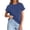 Z27Blue, variant on Womens Oversized Short Sleeve T-Shirts Crew Neck Tops Summer Casual Loose Fit Tees Tunic Shirts Orange L