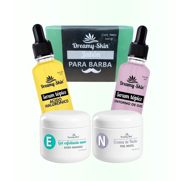Kit Cosmético Facial para Hombre Dreamy Skin Antiedad con Jabón para Barba y Cuidado de la Piel