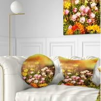 Designart 12" x 20" Pink Polyester Throw Pillow