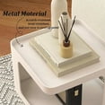 thumbnail image 4 of 3 Tier Metal Nightstand Small End Table Bed Side Table for Living Room Bedroom Creamy White, 4 of 8