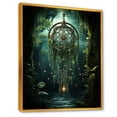 thumbnail image 2 of Designart "Oasis Of Black And Green Dreamcatcher I" Dream catcher Floater Framed Canvas Wall Art, 2 of 5